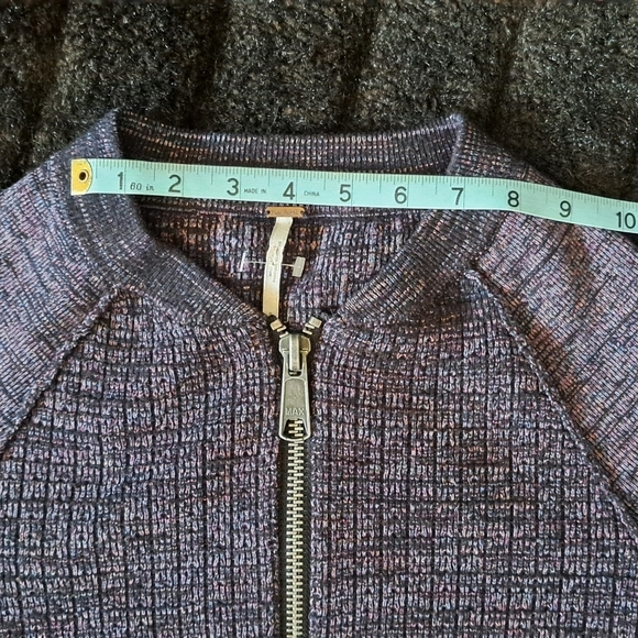 Free People Womens Small Naomi Long Sleeve Full Zip Thick Knit Sweater B38#9 - Picture 5 of 8